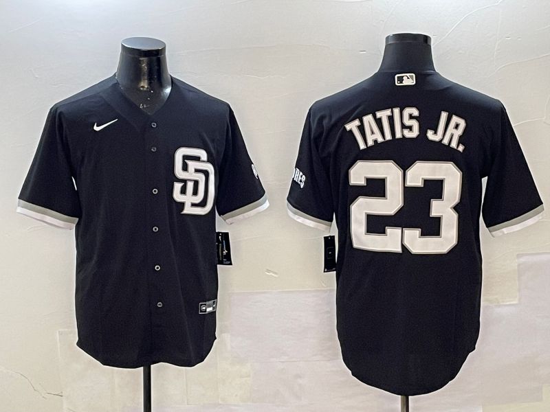 Men San Diego Padres #23 Tatis jr Black Jointly Name Game Nike 2025 MLB Jersey style 1->san diego padres->MLB Jersey